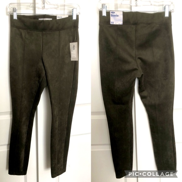 NWT Old Navy Stevie Faux Suede High Rise Pull-On Skinny Pants | XS - Picture 3 of 5